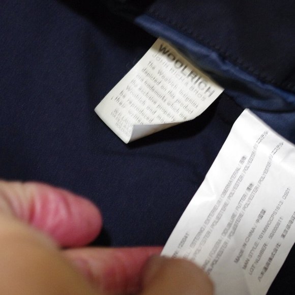 WOOLRICH Navy Blue Men's Jacket Polyester windbreaker Bomber Size:M - Picture 7 of 7